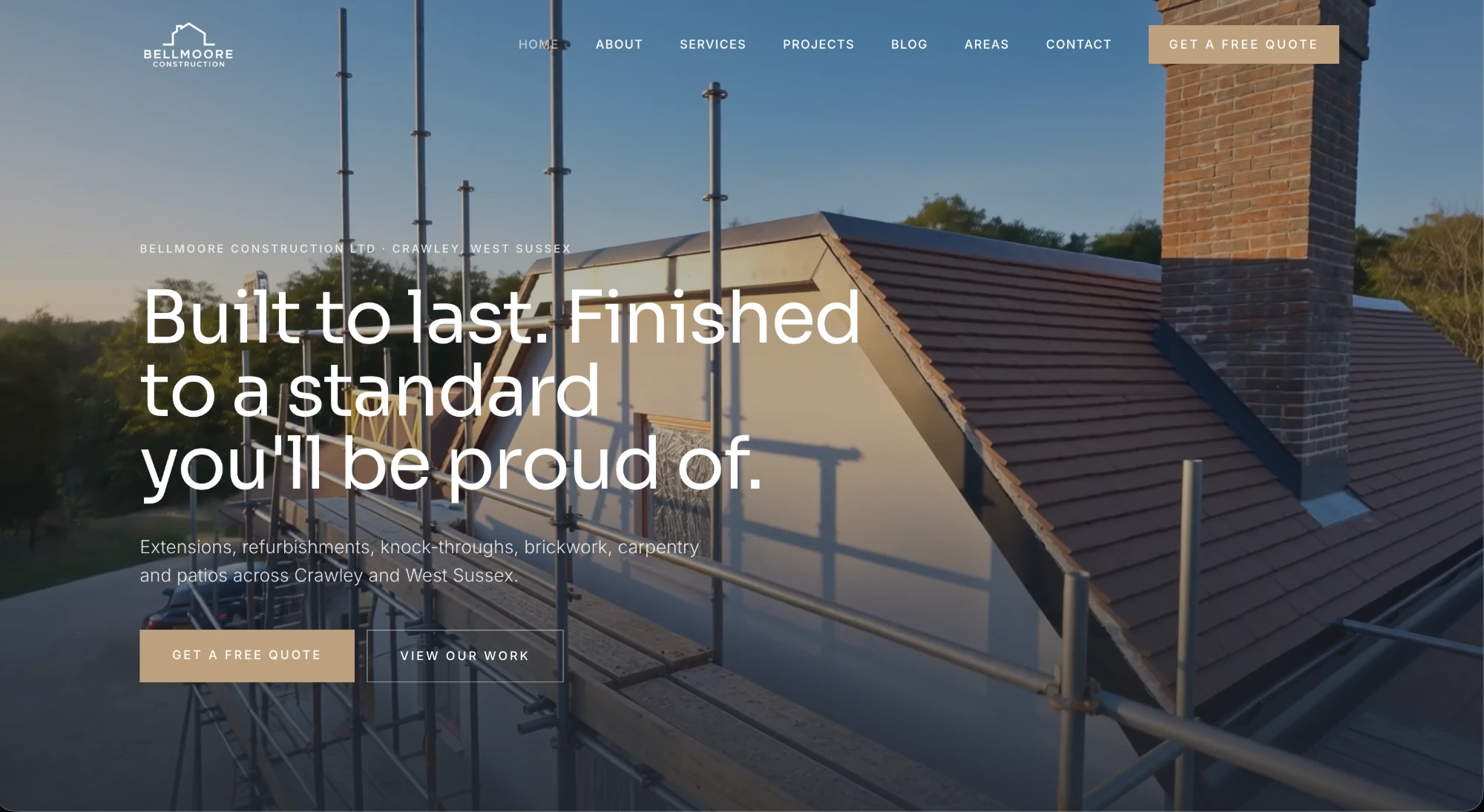 Bellmoore Construction website