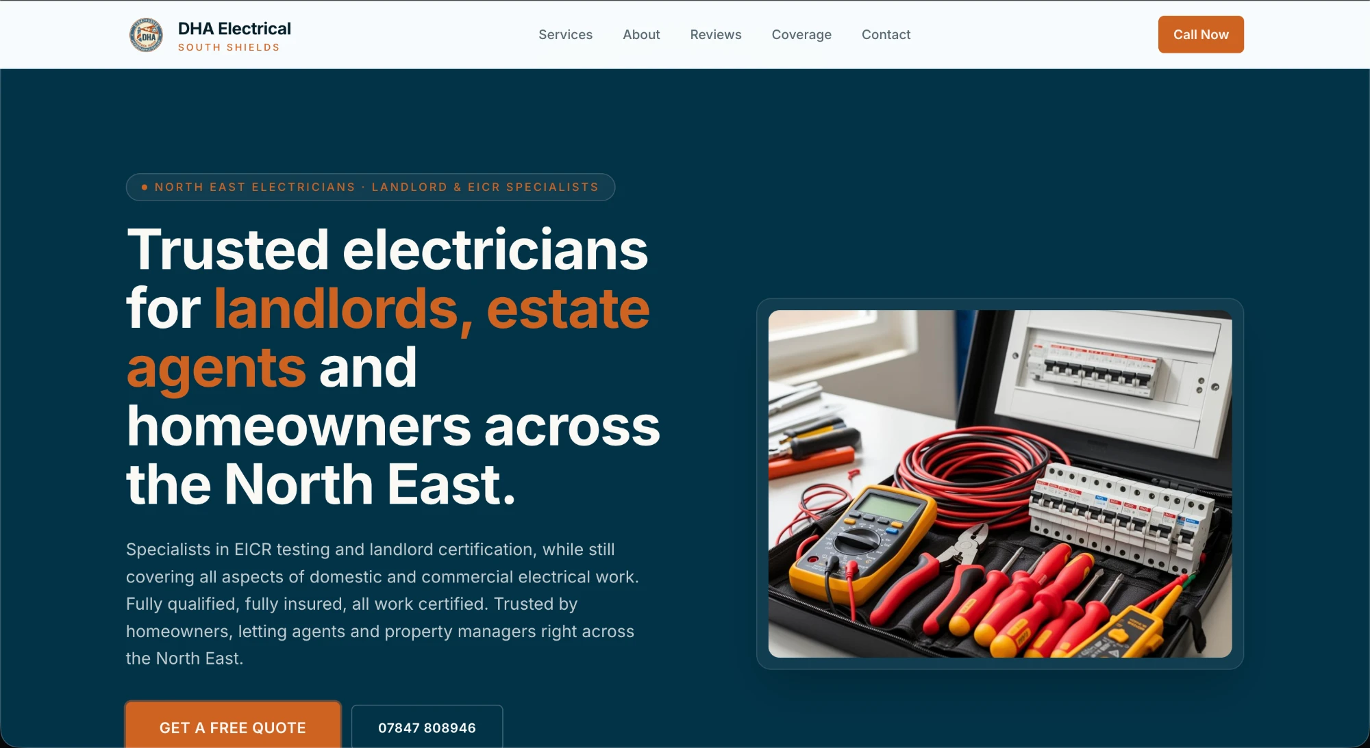 DHA Electrical website
